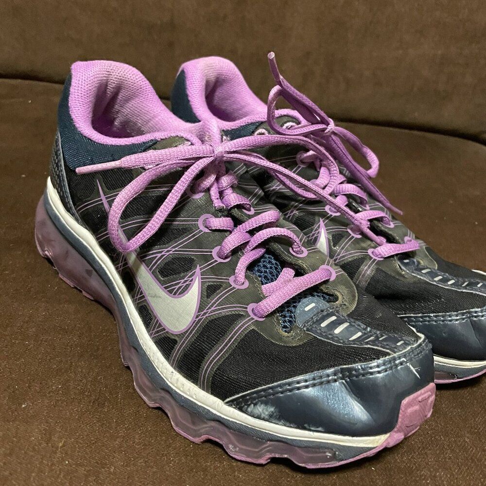 Very Good Nike Air Max 2009 Vintage Black Grape Womens 7 US 5.5 Y GS 38 EUR